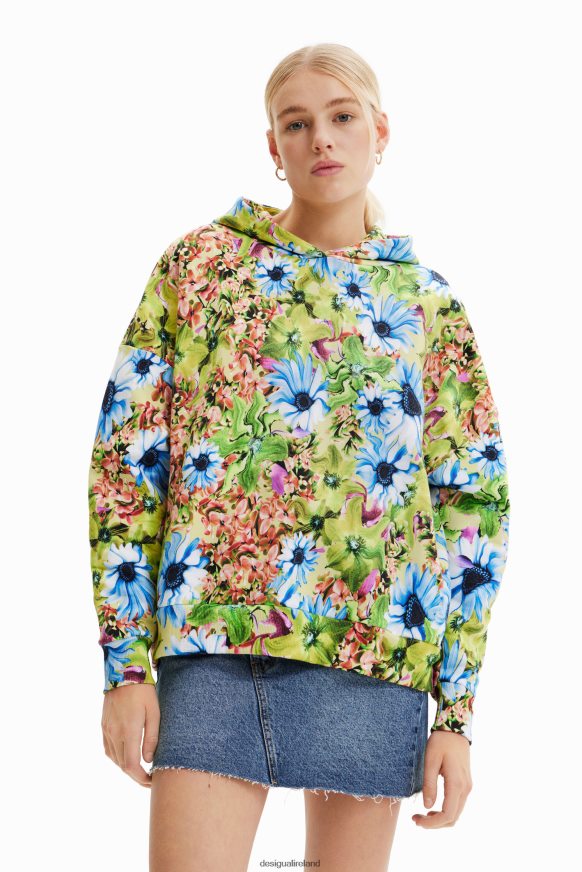 Desigual Women Oversize floral sweatshirt Clothing PFVZ0B342