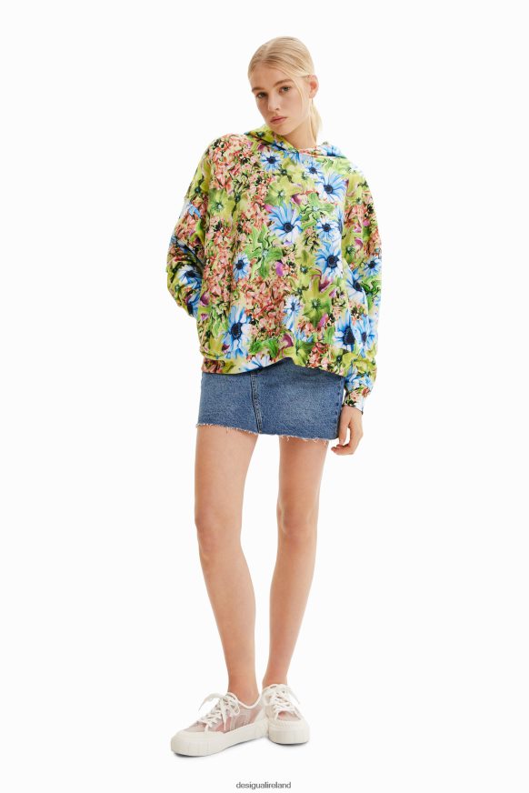 Desigual Women Oversize floral sweatshirt Clothing PFVZ0B342