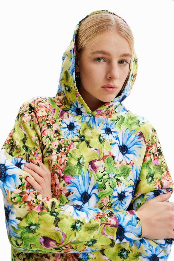 Desigual Women Oversize floral sweatshirt Clothing PFVZ0B342