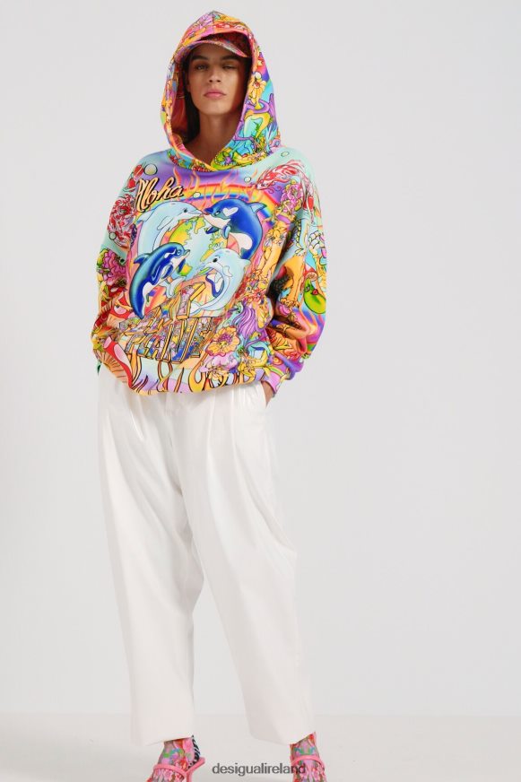 Desigual Women Oversized hooded sweatshirt Clothing PFVZ0B1030