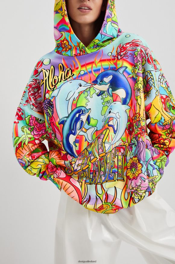 Desigual Women Oversized hooded sweatshirt Clothing PFVZ0B1030