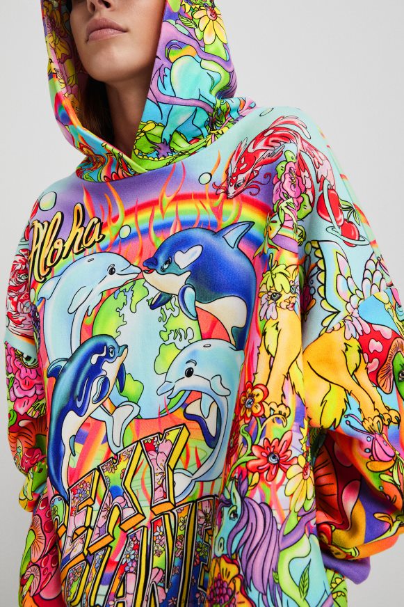 Desigual Women Oversized hooded sweatshirt Clothing PFVZ0B1030