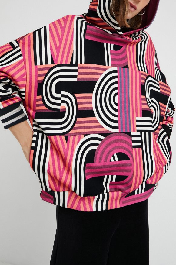 Desigual Women Oversized long hoodie Clothing PFVZ0B1129