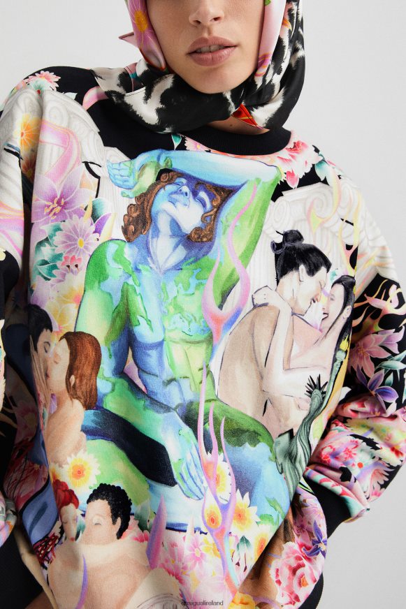 Desigual Women Oversized plush sweatshirt Clothing PFVZ0B461