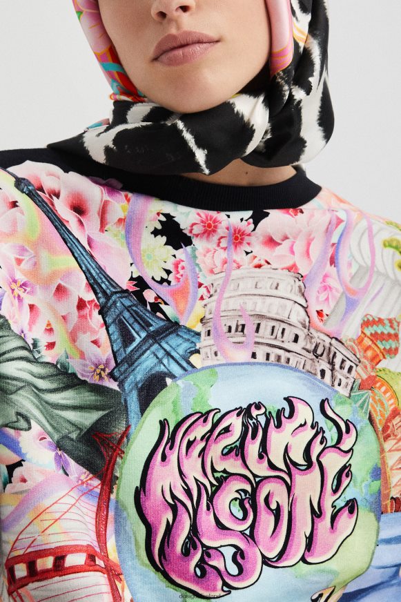 Desigual Women Oversized plush sweatshirt Clothing PFVZ0B461