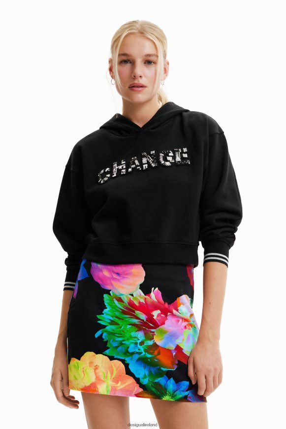 Desigual Women Short ''Change'' patch hoodie Clothing PFVZ0B568