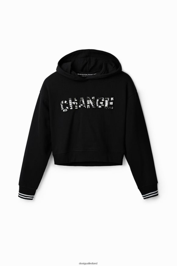 Desigual Women Short ''Change'' patch hoodie Clothing PFVZ0B568