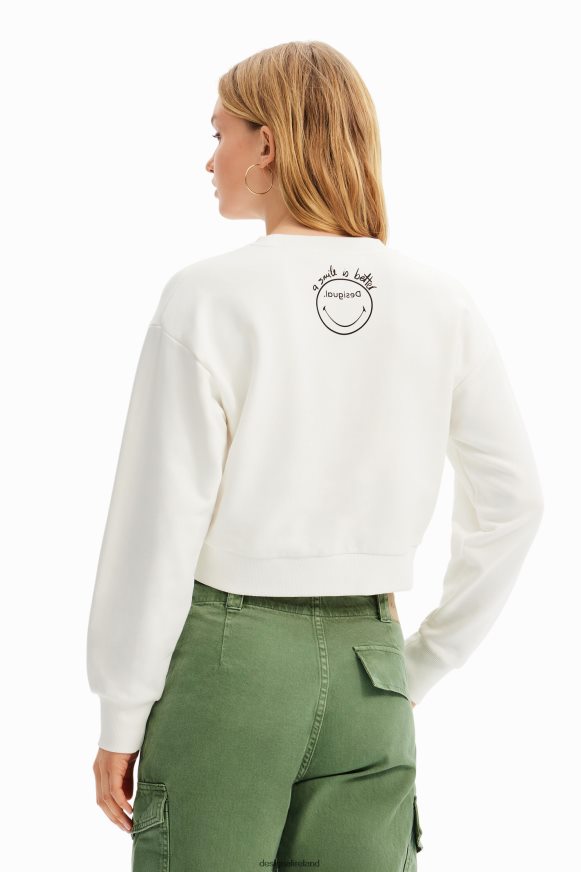 Desigual Women Short Smiley sweatshirt Clothing PFVZ0B525