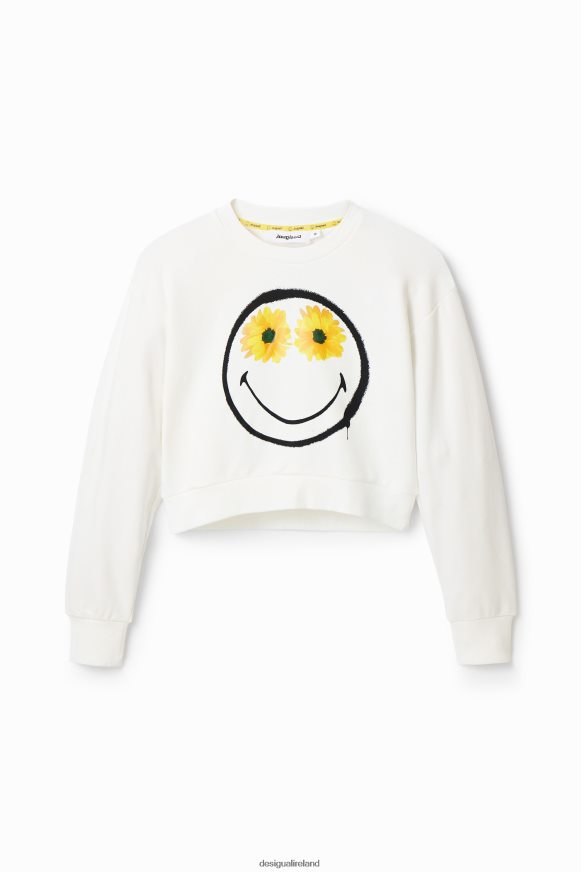 Desigual Women Short Smiley sweatshirt Clothing PFVZ0B525
