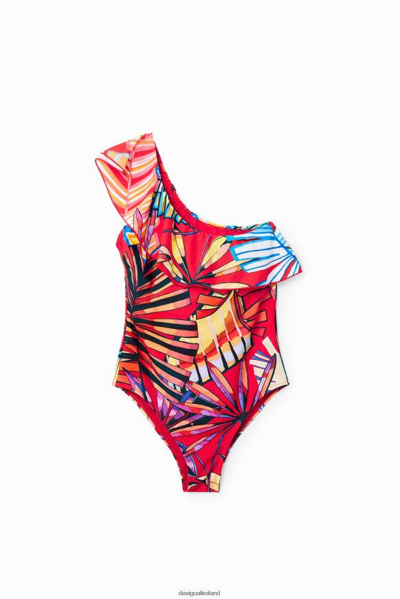 Desigual Women Asymmetric ruffle swimsuit Clothing PFVZ0B541