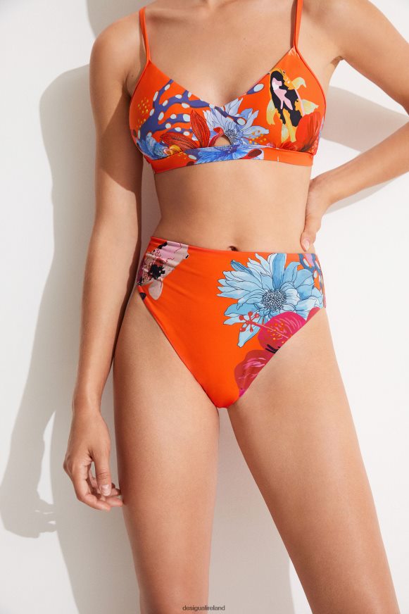 Desigual Women Coral bikini bottoms Clothing PFVZ0B1121
