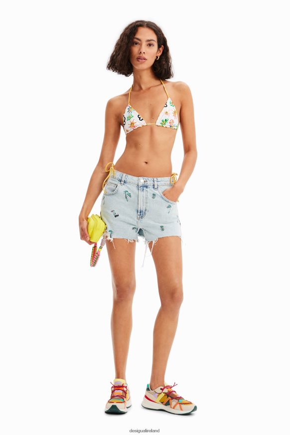 Desigual Women Reversible triangle bikini top Clothing PFVZ0B676