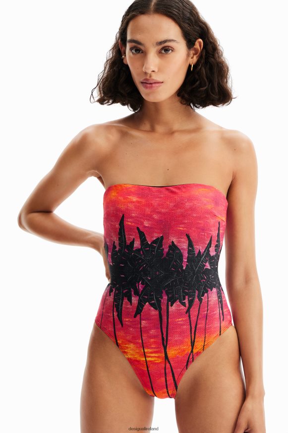 Desigual Women Stella Jean bandeau swimsuit Clothing PFVZ0B556