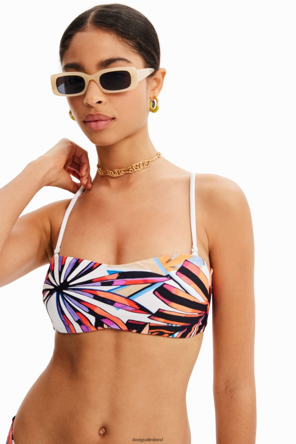 Desigual Women Tropical bandeau bikini top Clothing PFVZ0B492