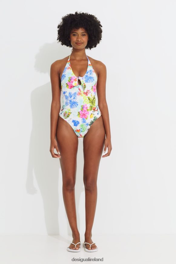 Desigual Women Tropical straps swimsuit Clothing PFVZ0B1132