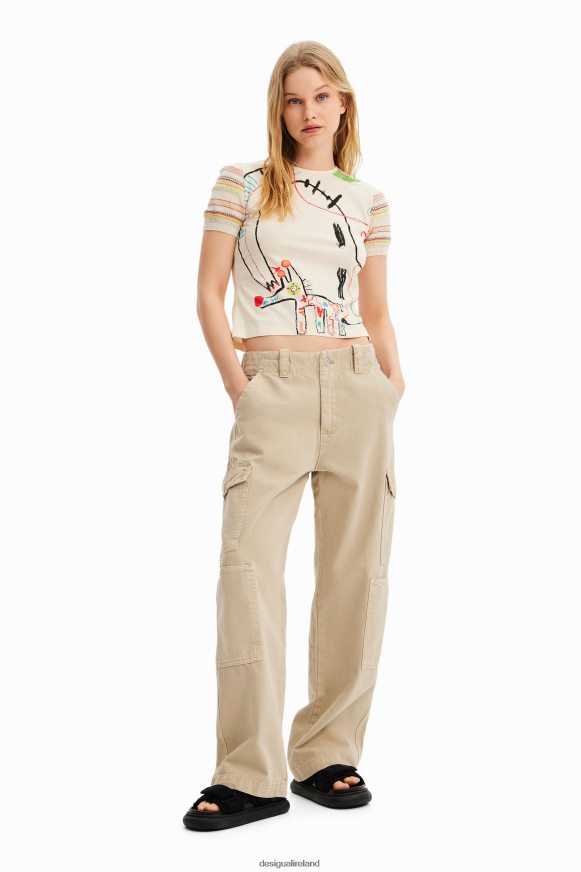Desigual Women Arty knit T-shirt Clothing PFVZ0B1008
