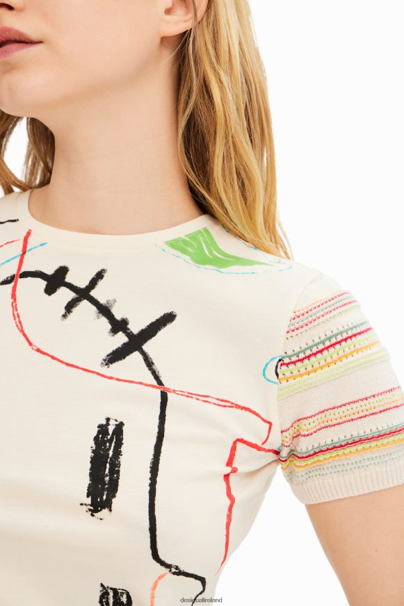 Desigual Women Arty knit T-shirt Clothing PFVZ0B1008