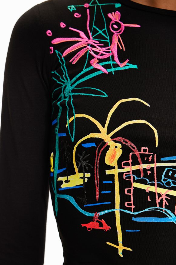 Desigual Women Arty short slim T-shirt Clothing PFVZ0B442