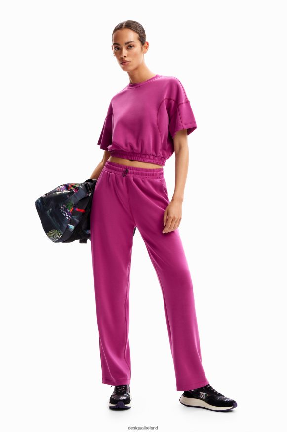 Desigual Women Baggy cropped sport T-shirt Clothing PFVZ0B208