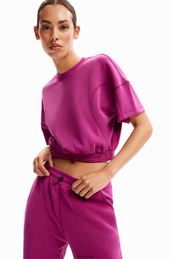 Desigual Women Baggy cropped sport T-shirt Clothing PFVZ0B208