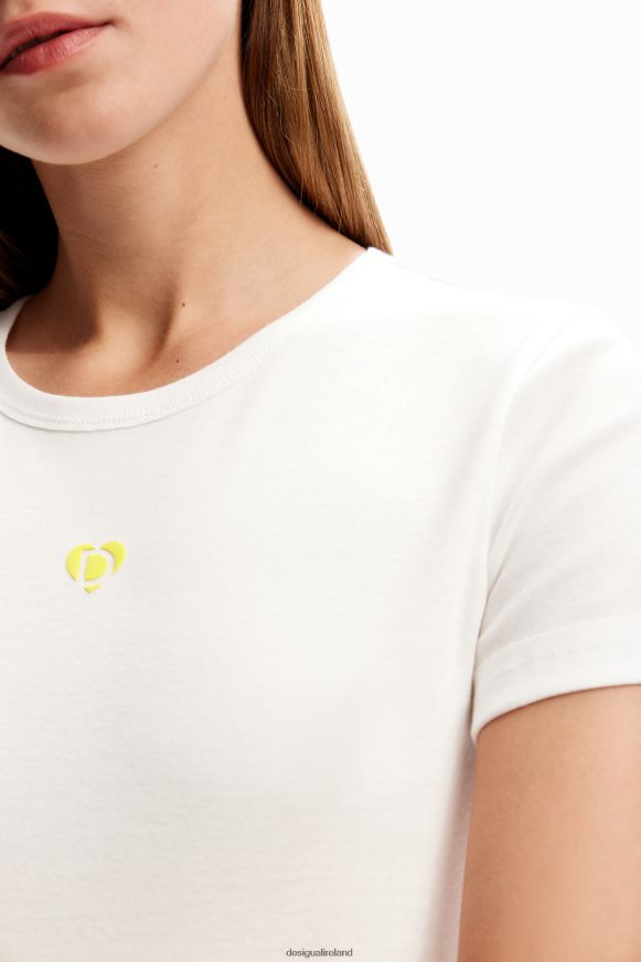 Desigual Women Basic heart T-shirt Clothing PFVZ0B1151