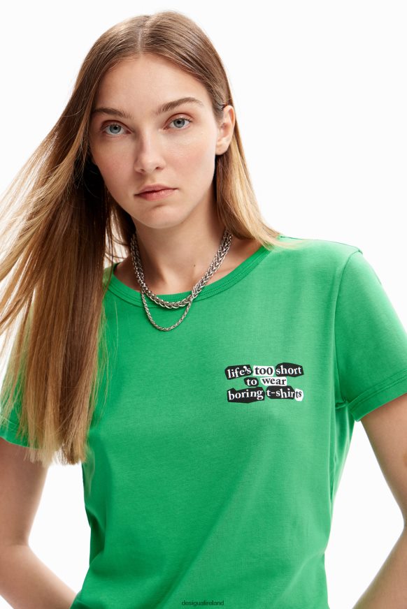 Desigual Women Collage message T-shirt Clothing PFVZ0B854