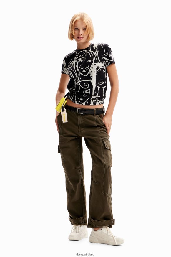 Desigual Women Contrasting face T-shirt Clothing PFVZ0B130