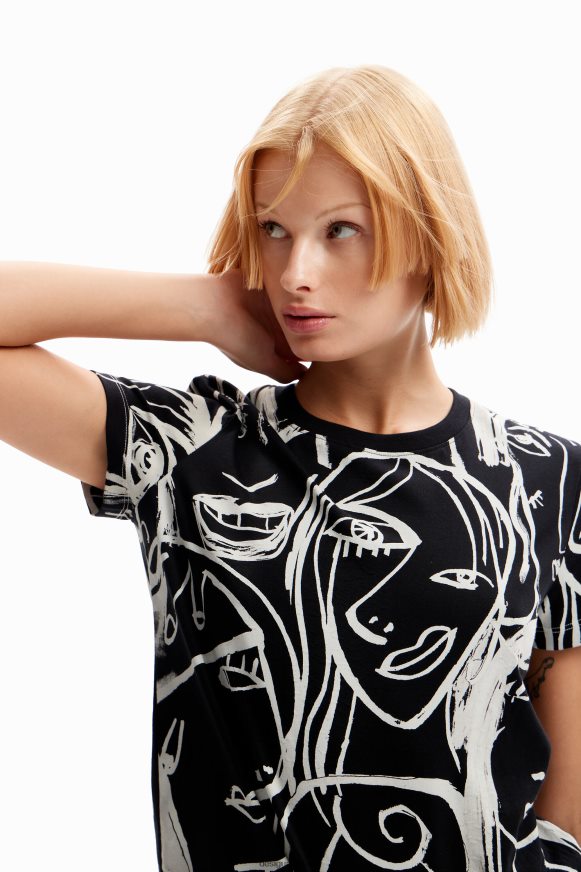 Desigual Women Contrasting face T-shirt Clothing PFVZ0B130