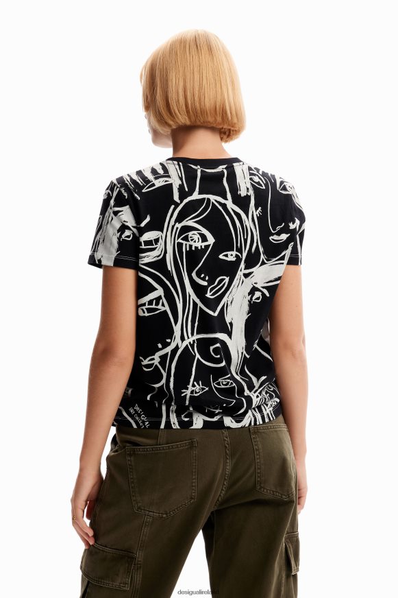 Desigual Women Contrasting face T-shirt Clothing PFVZ0B130