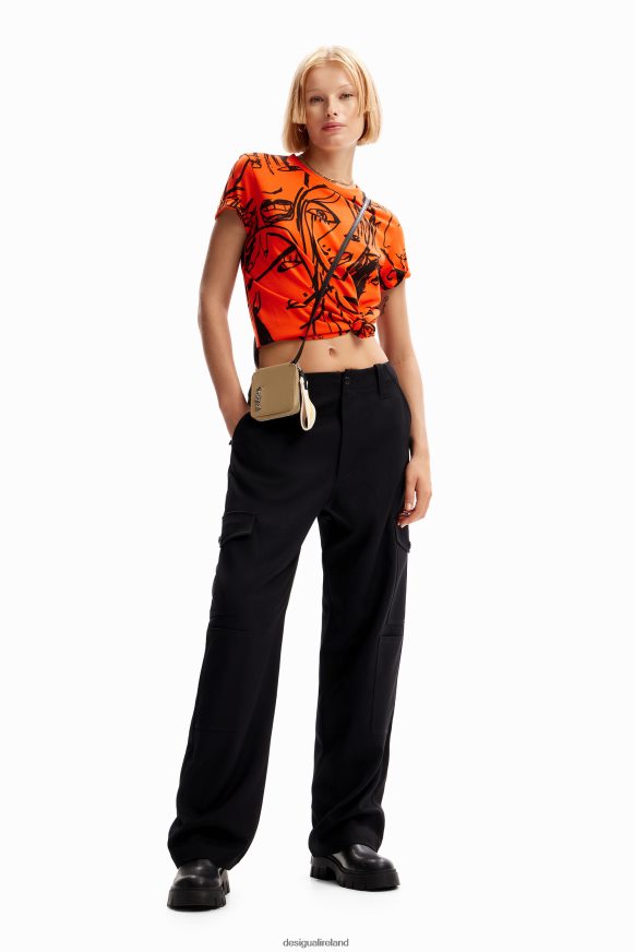 Desigual Women Contrasting face T-shirt Clothing PFVZ0B978