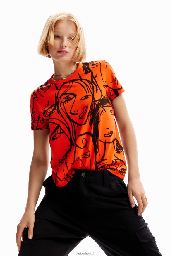 Desigual Women Contrasting face T-shirt Clothing PFVZ0B978