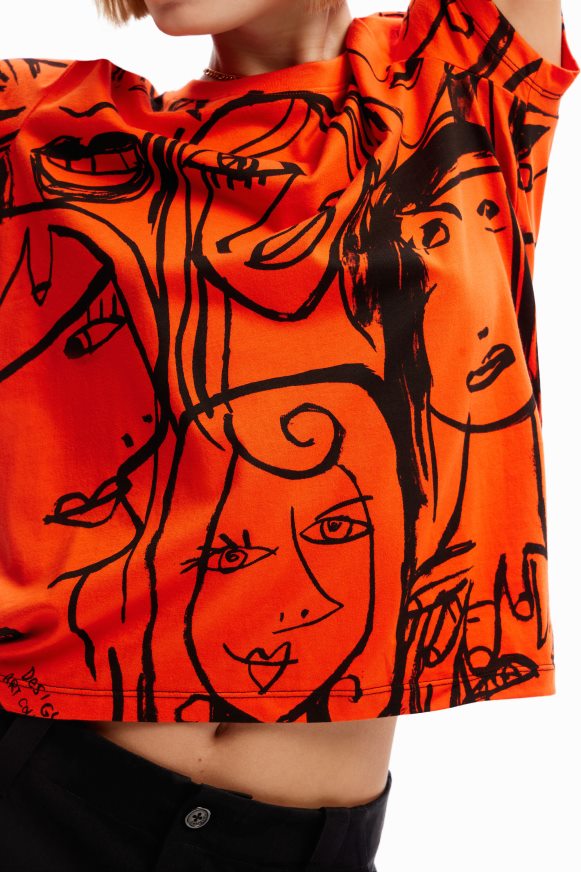 Desigual Women Contrasting face T-shirt Clothing PFVZ0B978