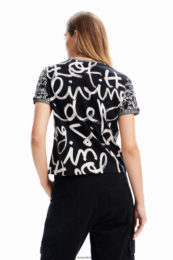 Desigual Women Contrasting message T-shirt Clothing PFVZ0B328