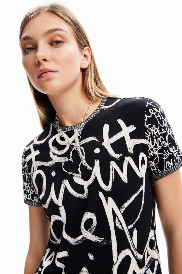 Desigual Women Contrasting message T-shirt Clothing PFVZ0B328