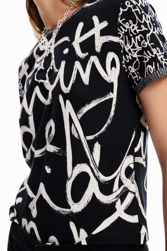 Desigual Women Contrasting message T-shirt Clothing PFVZ0B328
