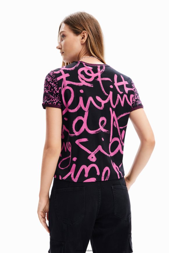 Desigual Women Contrasting message T-shirt Clothing PFVZ0B654
