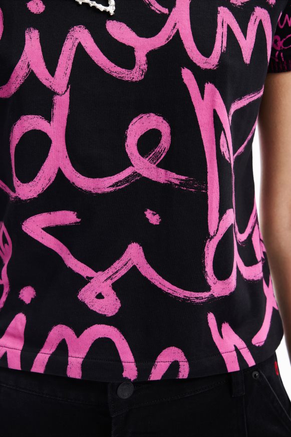 Desigual Women Contrasting message T-shirt Clothing PFVZ0B654
