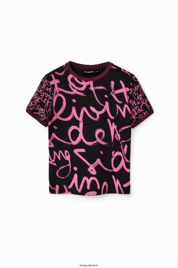 Desigual Women Contrasting message T-shirt Clothing PFVZ0B654