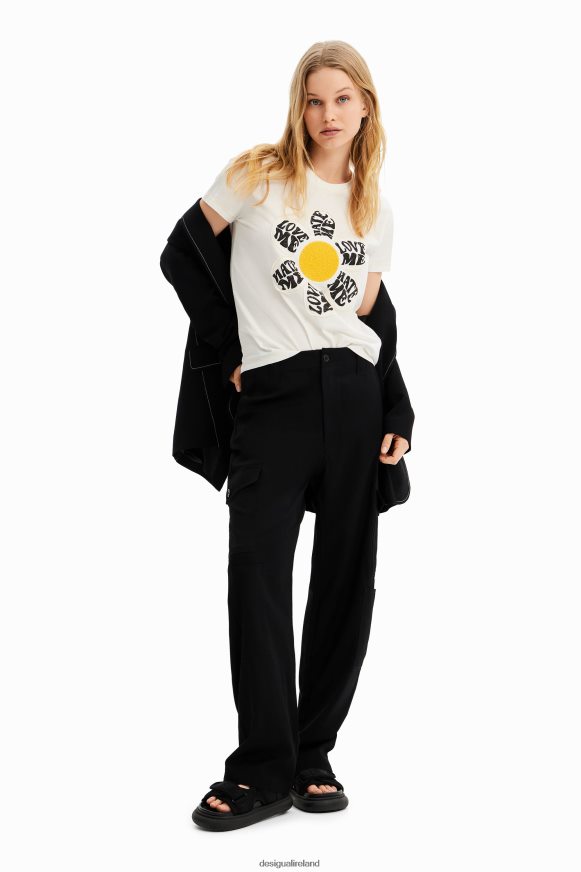 Desigual Women Daisy patch T-shirt Clothing PFVZ0B493