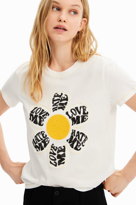Desigual Women Daisy patch T-shirt Clothing PFVZ0B493