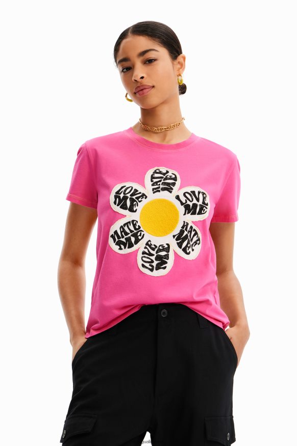 Desigual Women Daisy patch T-shirt Clothing PFVZ0B938