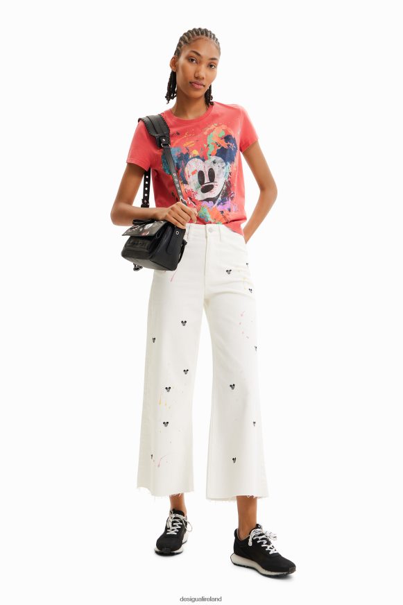 Desigual Women Disney's Mickey Mouse arty T-shirt Clothing PFVZ0B901