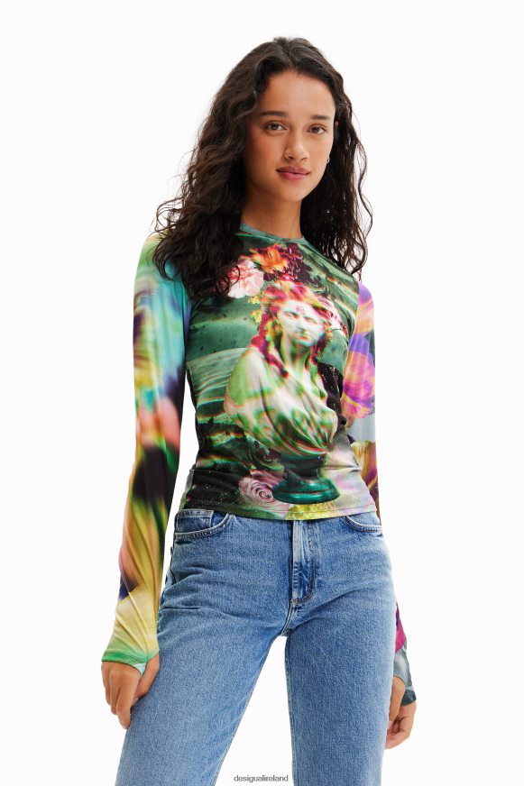 Desigual Women Fantasy bust T-shirt Clothing PFVZ0B963