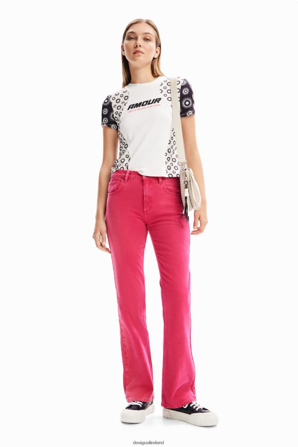 Desigual Women Geometric patchwork T-shirt Clothing PFVZ0B73