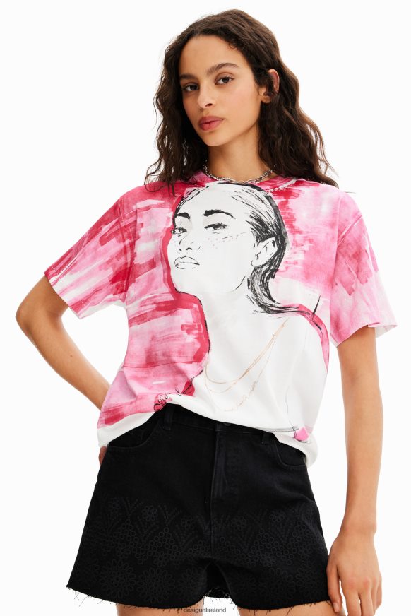 Desigual Women Illustration T-shirt Clothing PFVZ0B266