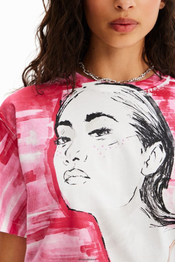 Desigual Women Illustration T-shirt Clothing PFVZ0B266