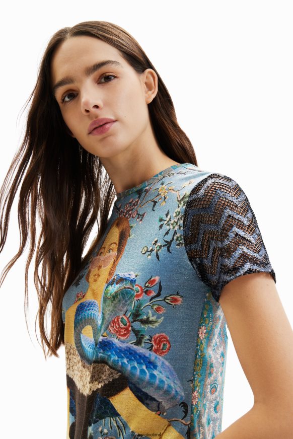 Desigual Women Knit collage T-shirt Clothing PFVZ0B858