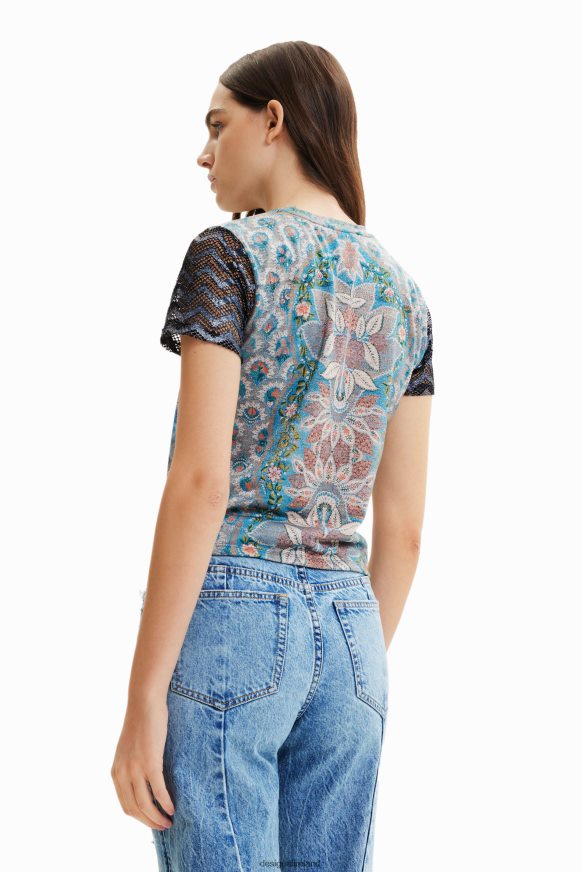 Desigual Women Knit collage T-shirt Clothing PFVZ0B858