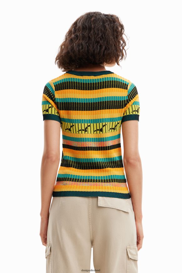 Desigual Women Knit landscape T-shirt Clothing PFVZ0B889