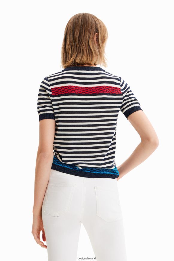 Desigual Women Knit sailor T-shirt Clothing PFVZ0B1001